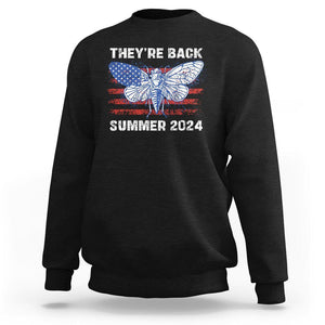 Cicada Invasion U.S Tour They're Back Summer 2024 Sweatshirt TS09 Black Print Your Wear