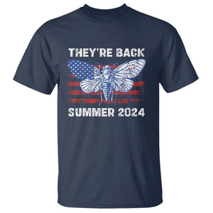 Cicada Invasion U.S Tour They're Back Summer 2024 T Shirt TS09 Navy Print Your Wear