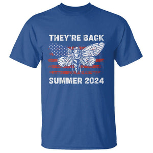 Cicada Invasion U.S Tour They're Back Summer 2024 T Shirt TS09 Royal Blue Print Your Wear