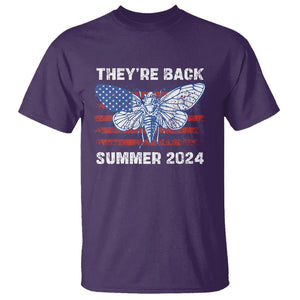 Cicada Invasion U.S Tour They're Back Summer 2024 T Shirt TS09 Purple Print Your Wear