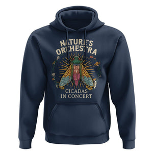 Cicada Lover Hoodie Nature's Orchestra Cicadas Concert TS09 Navy Print Your Wear