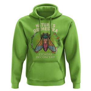 Cicada Lover Hoodie Nature's Orchestra Cicadas Concert TS09 Lime Print Your Wear