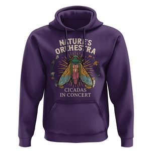 Cicada Lover Hoodie Nature's Orchestra Cicadas Concert TS09 Purple Print Your Wear