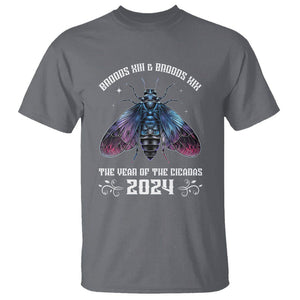 Cicada Lover T Shirt Broods XIII & XIX The Year Of The Cicadas 2024 TS09 Charcoal Print Your Wear