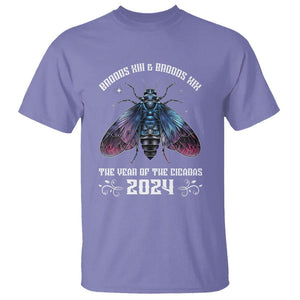 Cicada Lover T Shirt Broods XIII & XIX The Year Of The Cicadas 2024 TS09 Violet Print Your Wear