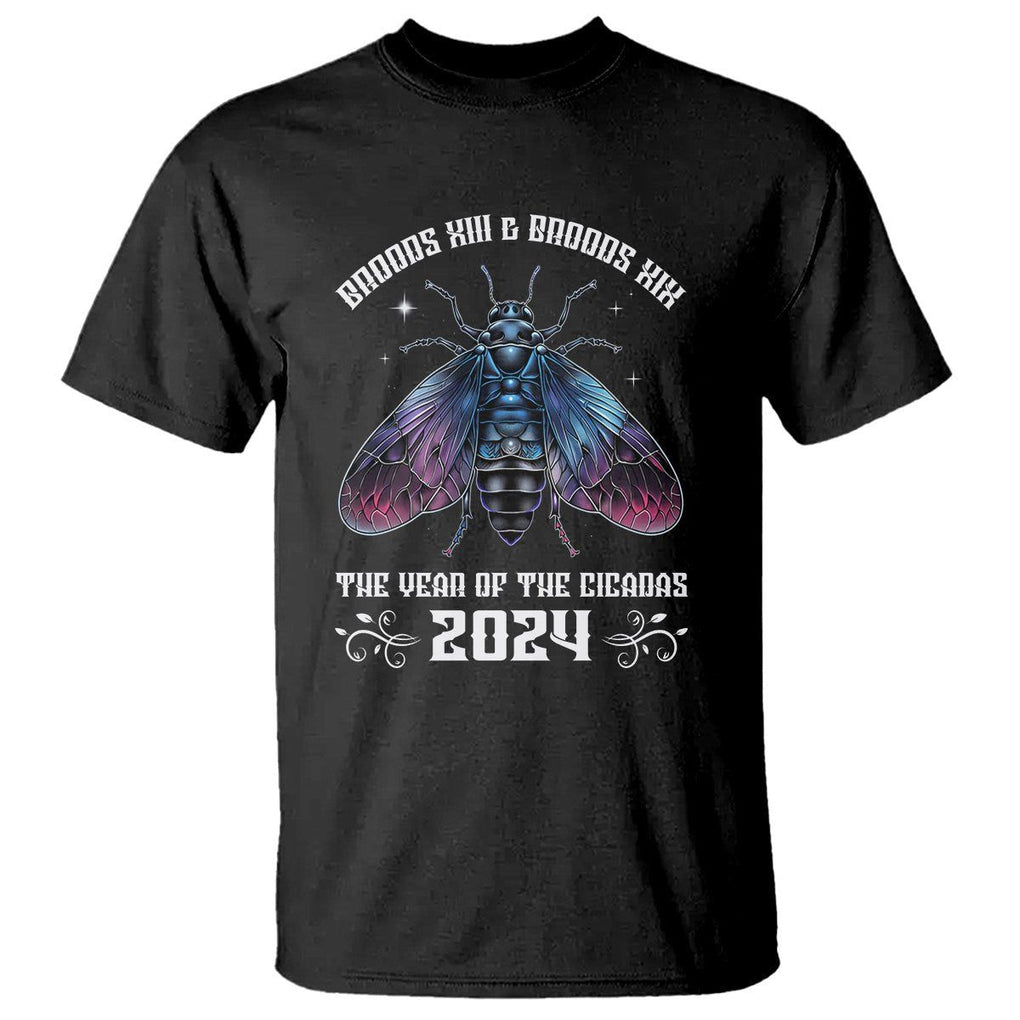 Cicada Lover T Shirt Broods XIII & XIX The Year Of The Cicadas 2024 TS09 Black Print Your Wear