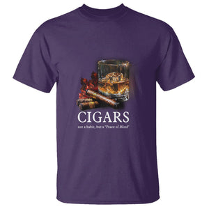 Cigar Lover T Shirt Not A Habit But A Peace of Mind TS09 Purple Print Your Wear