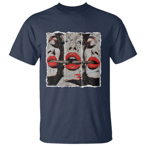 Cigar Lover T Shirt Roll It Lick It Smoke It Pretty Lady Smoking Smoker TS09 Navy Print Your Wear