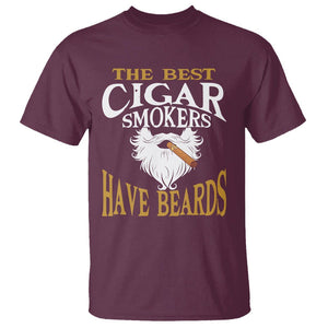 Cigar Lover T Shirt The Best Cigar Smokers Have Beards TS09 Maroon Print Your Wear