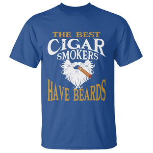 Cigar Lover T Shirt The Best Cigar Smokers Have Beards TS09 Royal Blue Print Your Wear