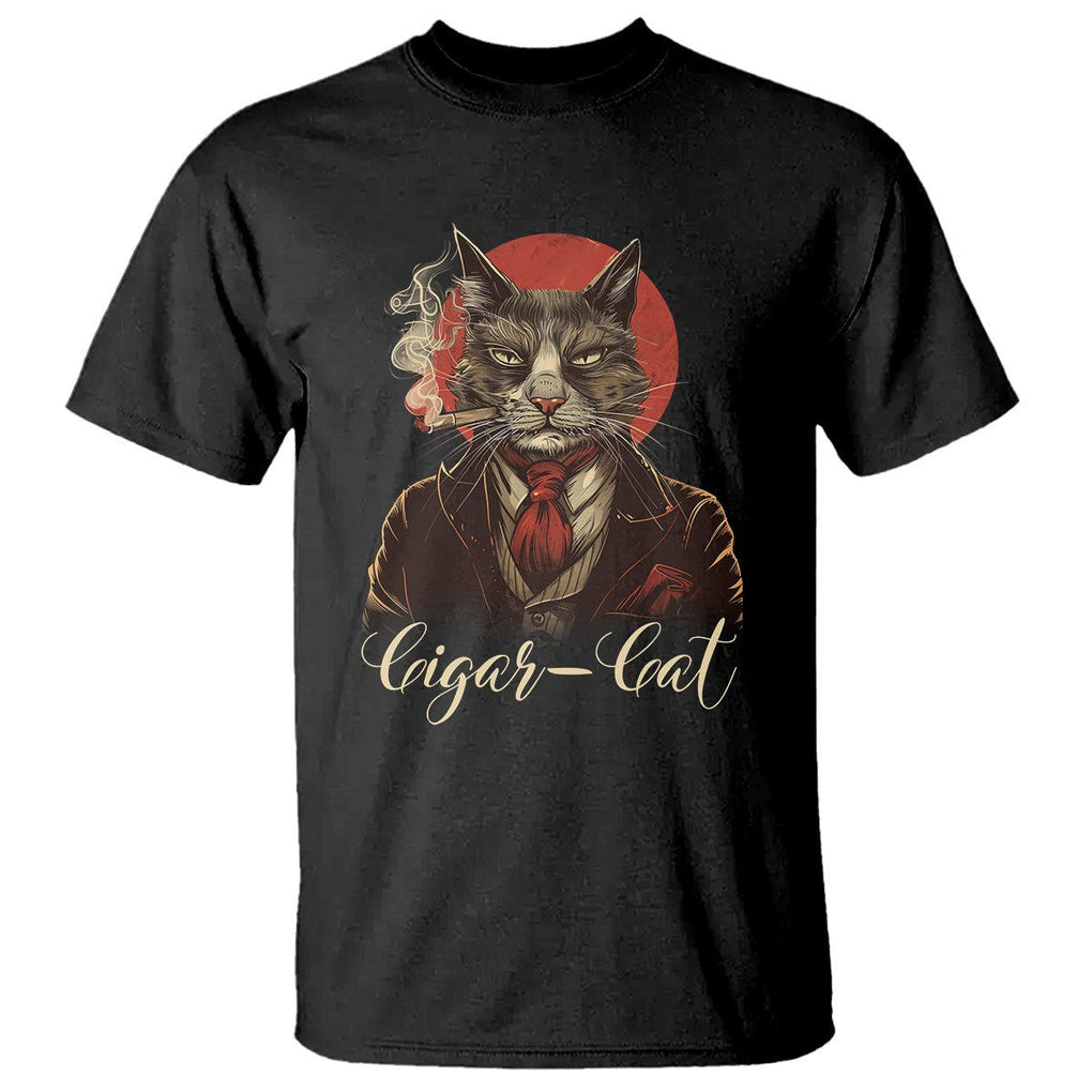 Cigar Smoker Cat Lover Cigarcat T Shirt TS09 Black Print Your Wear