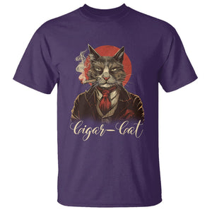 Cigar Smoker Cat Lover Cigarcat T Shirt TS09 Purple Print Your Wear