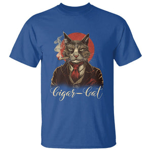 Cigar Smoker Cat Lover Cigarcat T Shirt TS09 Royal Blue Print Your Wear