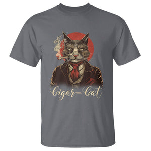 Cigar Smoker Cat Lover Cigarcat T Shirt TS09 Charcoal Print Your Wear