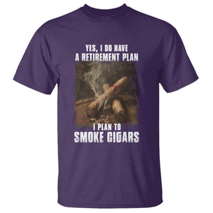 Cigar Smoker Retirement T Shirt I Plan To Smoke Cigars TS09 Purple Print Your Wear