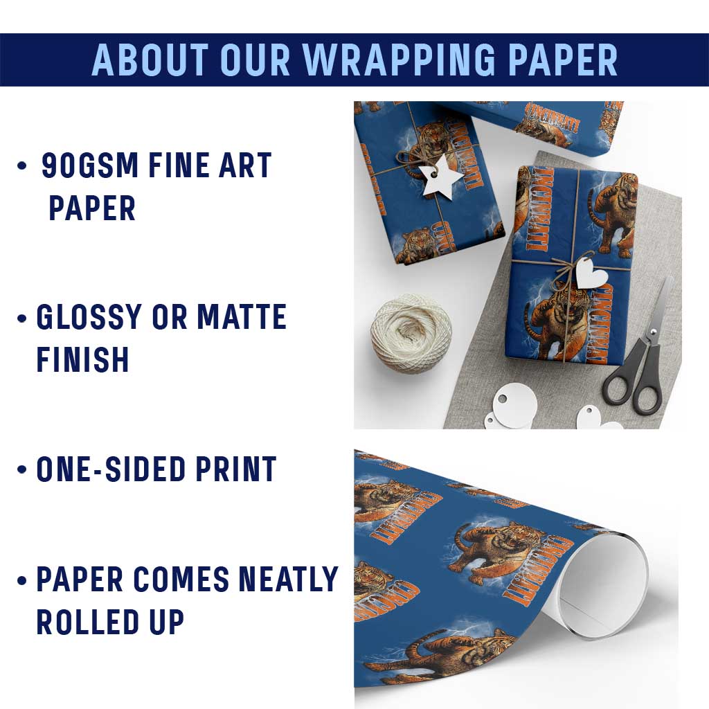 BFT Game Day Wrapping Paper Roll Bootleg Vintage TS10 Print Your Wear