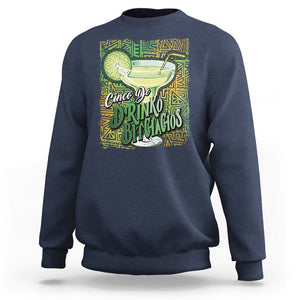 Cinco De Drinko Bitchachos Funny Mexican Party Sweatshirt TS09 Navy Printyourwear