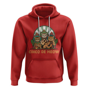 Cinco De Mayo Cat Lover Hoodie Cute Mexican Cat Mariachi Cinco De Meow TS09 Red Printyourwear