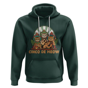 Cinco De Mayo Cat Lover Hoodie Cute Mexican Cat Mariachi Cinco De Meow TS09 Dark Forest Green Printyourwear