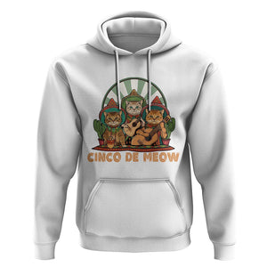 Cinco De Mayo Cat Lover Hoodie Cute Mexican Cat Mariachi Cinco De Meow TS09 White Printyourwear