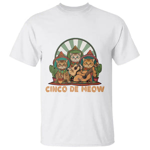 Cinco De Mayo Cat Lover T Shirt Cute Mexican Cat Mariachi Cinco De Meow TS09 White Printyourwear