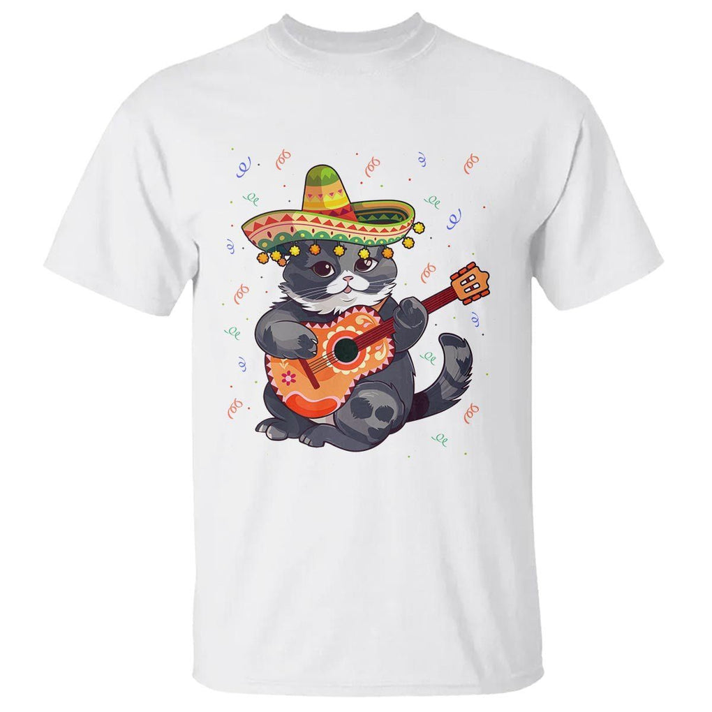 Cinco De Mayo Cat T Shirt Playing Huichoi Cute Sombrero Hat TS11 White Print Your Wear