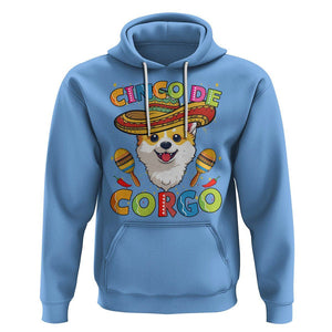 Cinco De Mayo Dog Lover Hoodie Corgo Corgi Mexican Sombrero Maracas TS09 Carolina Blue Printyourwear