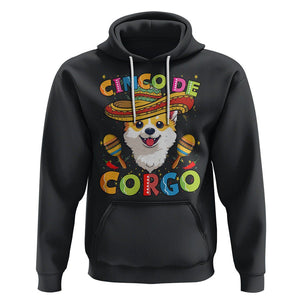 Cinco De Mayo Dog Lover Hoodie Corgo Corgi Mexican Sombrero Maracas TS09 Black Printyourwear