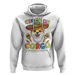 Cinco De Mayo Dog Lover Hoodie Corgo Corgi Mexican Sombrero Maracas TS09 White Printyourwear