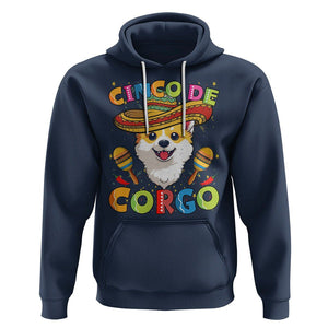 Cinco De Mayo Dog Lover Hoodie Corgo Corgi Mexican Sombrero Maracas TS09 Navy Printyourwear