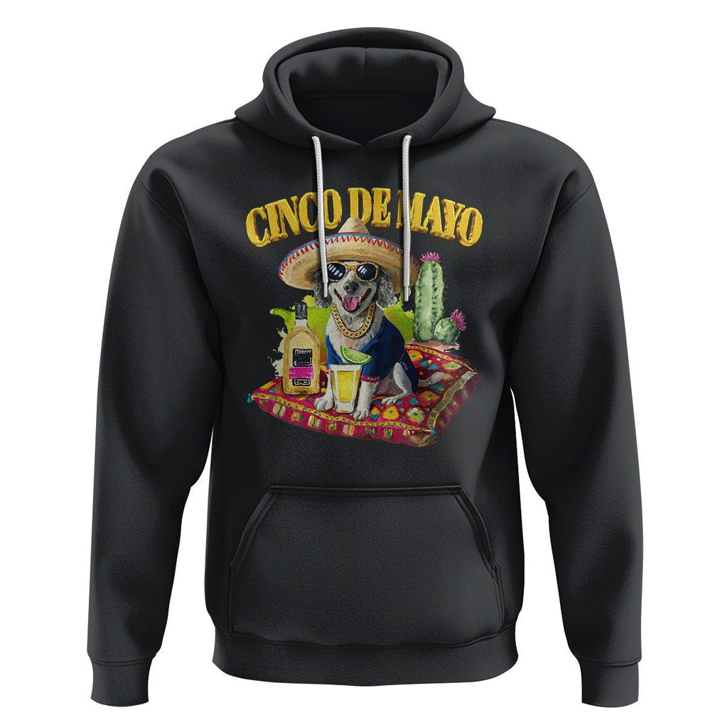 Cinco De Mayo Dog Lover Hoodie Funny Cool Dog Mexican Sombrero Drinking Tequila TS09 Black Printyourwear