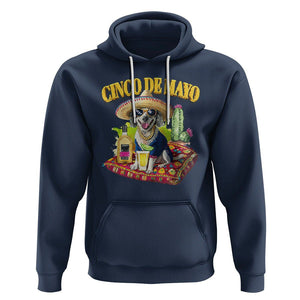 Cinco De Mayo Dog Lover Hoodie Funny Cool Dog Mexican Sombrero Drinking Tequila TS09 Navy Printyourwear