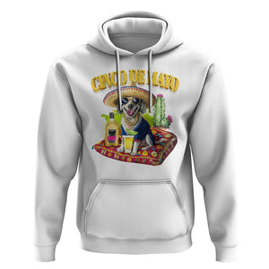 Cinco De Mayo Dog Lover Hoodie Funny Cool Dog Mexican Sombrero Drinking Tequila TS09 White Printyourwear