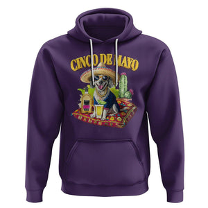 Cinco De Mayo Dog Lover Hoodie Funny Cool Dog Mexican Sombrero Drinking Tequila TS09 Purple Printyourwear