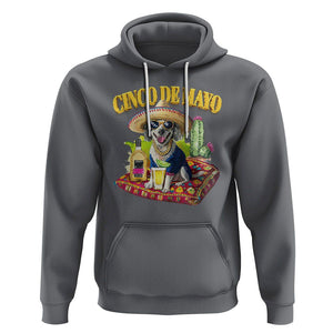 Cinco De Mayo Dog Lover Hoodie Funny Cool Dog Mexican Sombrero Drinking Tequila TS09 Charcoal Printyourwear