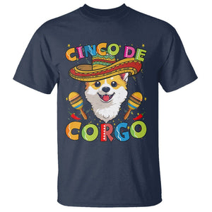 Cinco De Mayo Dog Lover T Shirt Corgo Corgi Mexican Sombrero Maracas TS09 Navy Printyourwear