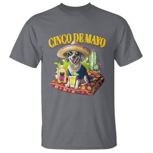 Cinco De Mayo Dog Lover T Shirt Funny Cool Dog Mexican Sombrero Drinking Tequila TS09 Charcoal Printyourwear