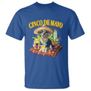 Cinco De Mayo Dog Lover T Shirt Funny Cool Dog Mexican Sombrero Drinking Tequila TS09 Royal Blue Printyourwear