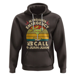 Cinco De Mayo Drinking Hoodie Margarita Emergency Call 9 Juan Juan TS09 Dark Chocolate Printyourwear