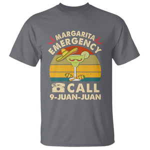 Cinco De Mayo Drinking T Shirt Margarita Emergency Call 9 Juan Juan TS09 Charcoal Printyourwear