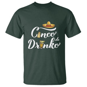 Cinco De Mayo Funny Drinking T Shirt Cinco De Drinko Men Women Tequila TS11 Dark Forest Green Print Your Wear