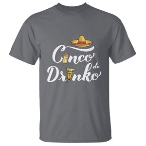 Cinco De Mayo Funny Drinking T Shirt Cinco De Drinko Men Women Tequila TS11 Charcoal Print Your Wear