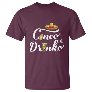 Cinco De Mayo Funny Drinking T Shirt Cinco De Drinko Men Women Tequila TS11 Maroon Print Your Wear