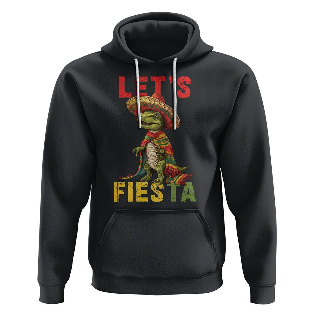 Cinco De Mayo Hoodie Let's Fiesta Mexican Dinosaur Toddler Boys TS09 Black Printyourwear