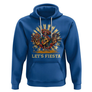 Cinco De Mayo Hoodie Let's Fiesta Skeleton Dancing Mexican Party TS09 Royal Blue Printyourwear