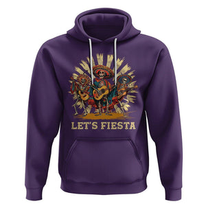 Cinco De Mayo Hoodie Let's Fiesta Skeleton Dancing Mexican Party TS09 Purple Printyourwear