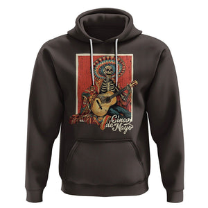 Cinco De Mayo Hoodie Mariachi Skeleton Playing Guitar Mexican Party TS09 Dark Chocolate Printyourwear