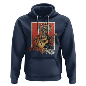 Cinco De Mayo Hoodie Mariachi Skeleton Playing Guitar Mexican Party TS09 Navy Printyourwear