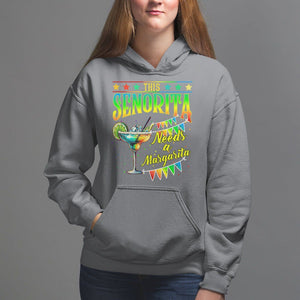 Cinco De Mayo Hoodie This Senorita Needs A Margarita Funny Drinking TS09 Charcoal Printyourwear