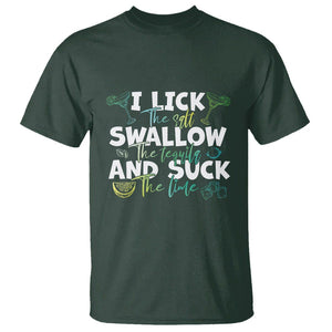 Cinco De Mayo T Shirt I Lick The Salt Swallow The Tequila TS09 Dark Forest Green Printyourwear